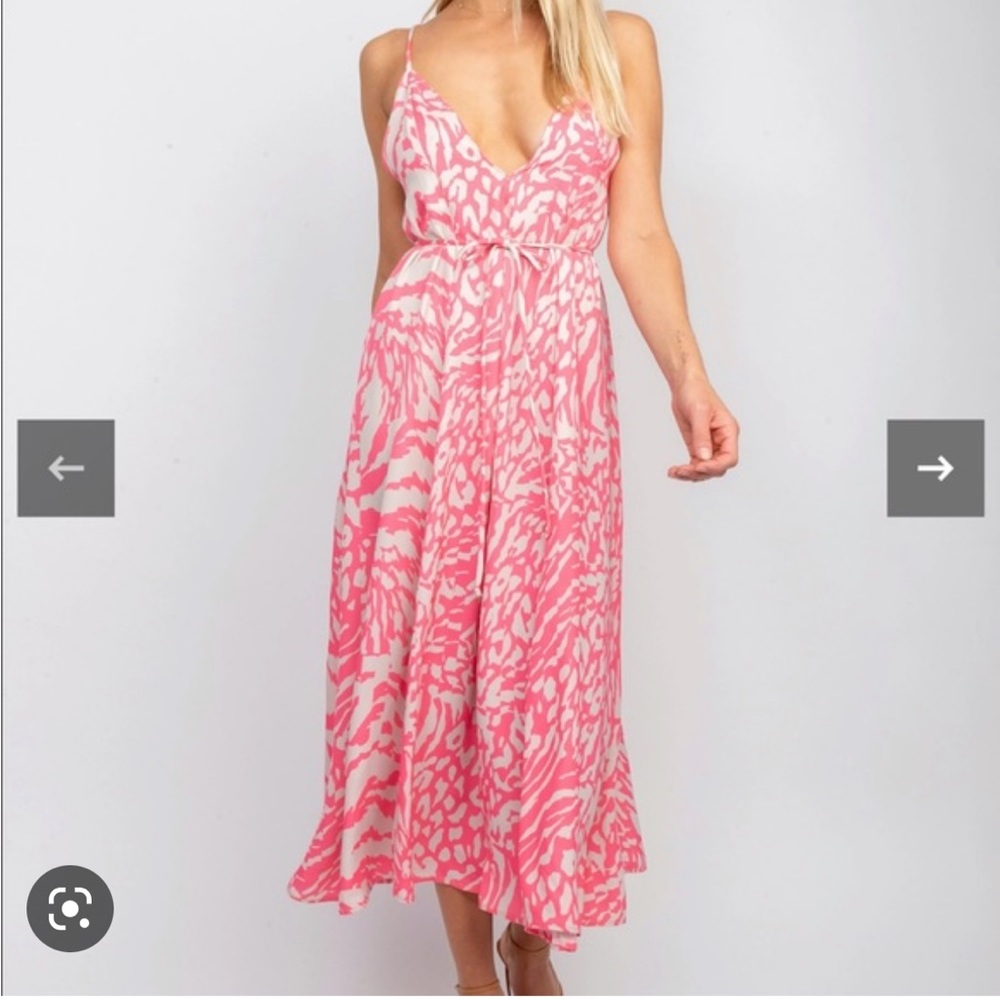 Resa XS Hannah pink midi dress Barcelona print